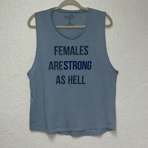 TRUE VINTAGE Females are Strong as Hell Tank Top Size XL